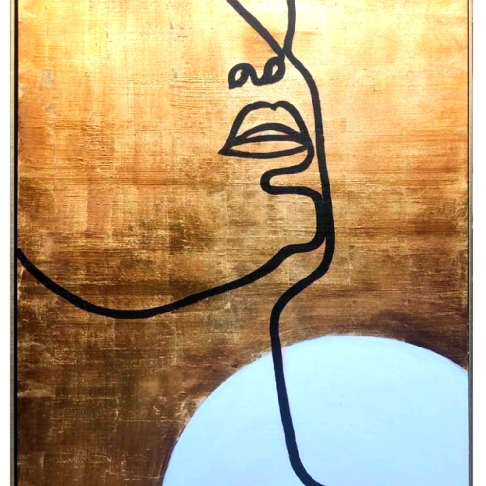 Abstract hand painted canvas